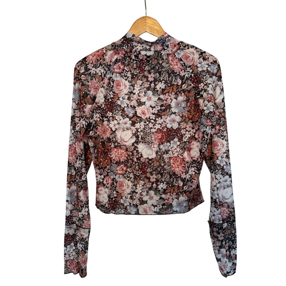 Love Soft NWT Floral Print long sleeve Top‎ womens size L - Picture 2 of 8